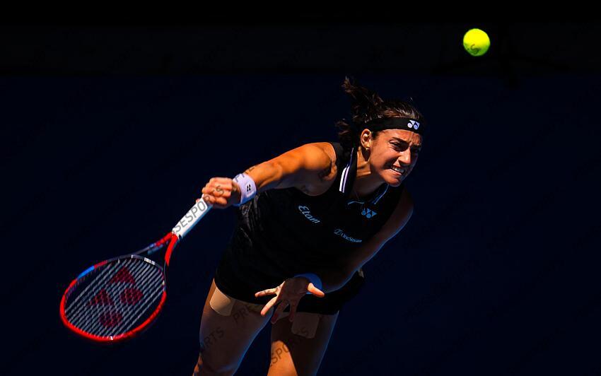 Caroline Garcia of France in action during the fourth round of the 2023 Australian Open Grand Slam tennis tournament 2023 Australian Open - Day 8 