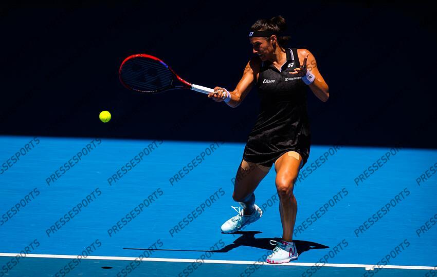 Caroline Garcia of France in action during the fourth round of the 2023 Australian Open Grand Slam tennis tournament 2023 Australian Open - Day 8 