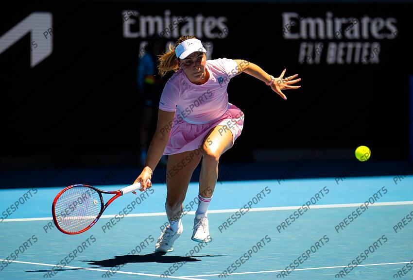 Donna Vekic of Croatia in action during the fourth round of the 2023 Australian Open Grand Slam tennis tournament 2023 Australian Open - Day 8 