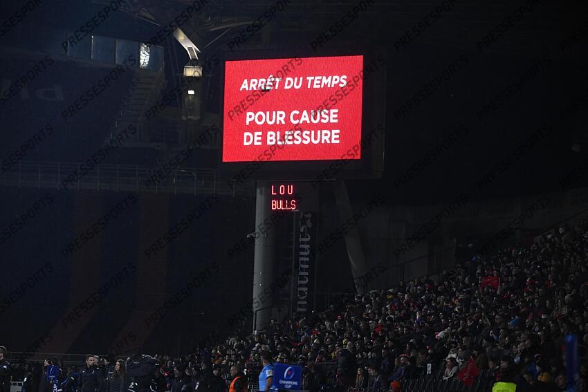 LYON OU-BLUE BULLS (31-7) arret du temps pour cause de blessure 