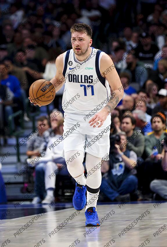 Mar 7, 2023; Dallas, Texas, USA; Dallas Mavericks guard Luka Doncic (77) dribbles during the second half against the Utah Jazz at American Airlines Center. Mandatory Credit: Kevin Jairaj-USA TODAY Sports NBA: Utah Jazz at Dallas Mavericks 