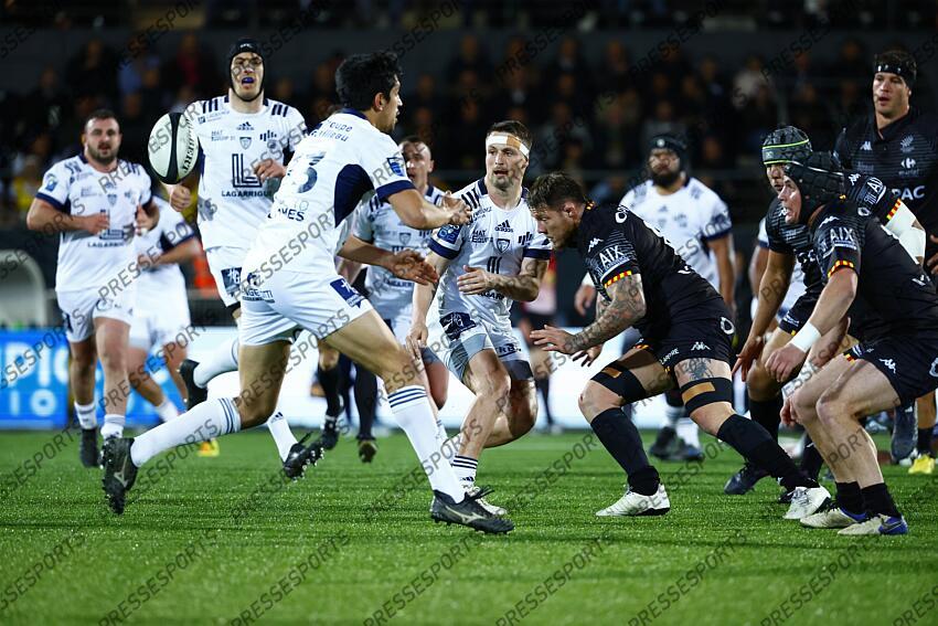 pimienta (paul) harrison (teimana) toth (nicolas gabriel) marrou (louis) AIX EN PROVENCE-COLOMIERS (25-18) 