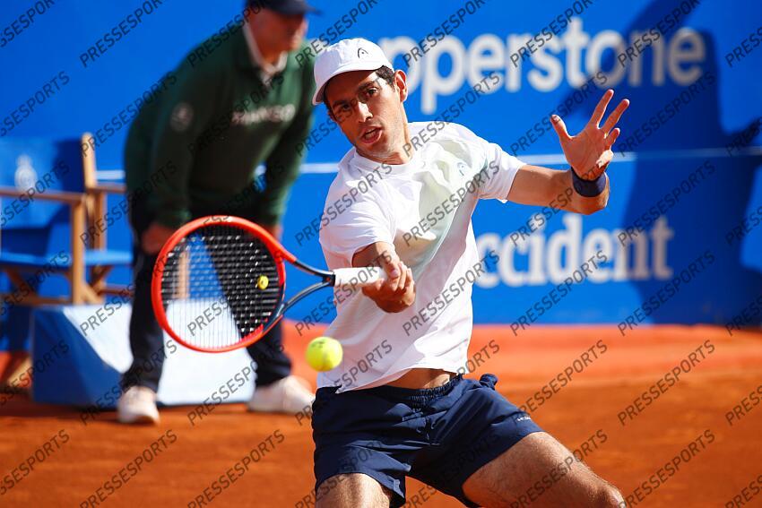 Nuno Borges (POR), APRIL18, 2023 - Tennis : Nuno Borges during singles 2nd round match against Carlos Alcaraz on the Barcelona Open Banc Sabadell tennis tournament at the Real Club de Tenis de Barcelona in Barcelona, Spain. (Photo by Mutsu Kawamori/AFLO) Tennis : Barcelona Open Banc Sabadell 2023 