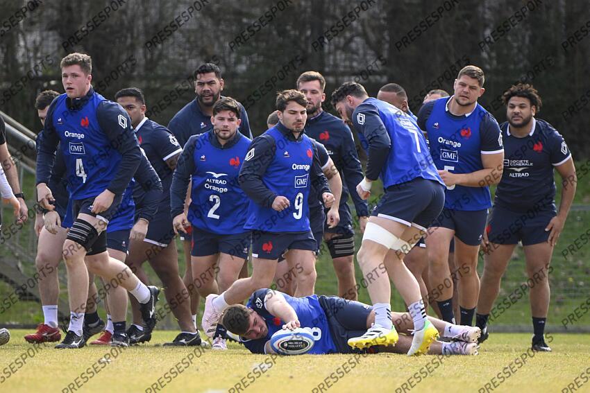 marchand (julien) alldritt (gregory) - au sol dupont (antoine) ollivon (charles) STAGE FRANCE avant Italie/France captain's run 