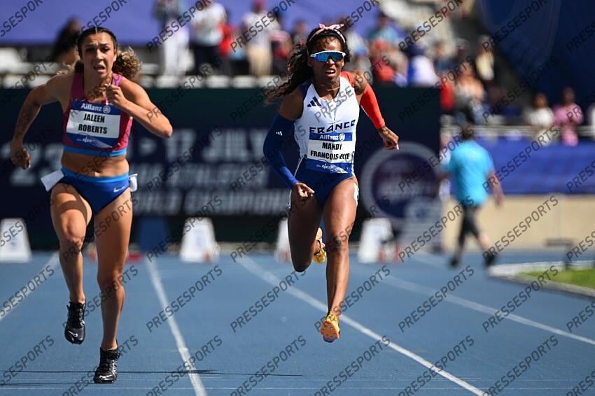 francois elie (mandy) - (fra) - 100 M FEMMES T37 serie 2 roberts (jaleen) - (usa) - 