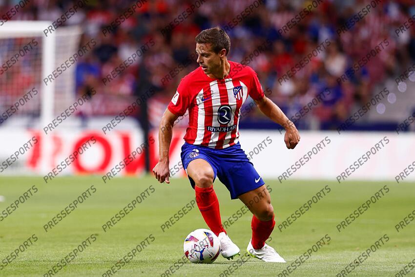 Cesar Azpilicueta of Atletico de Madrid in action during the spanish league, La Liga EA Sports, football match played between Atletico de Madrid and Granada CF at Civitas Metropolitano stadium on August 14, 2023, in Madrid, Spain. ATLETICO DE MADRID-GRENADE CF (3-1) 