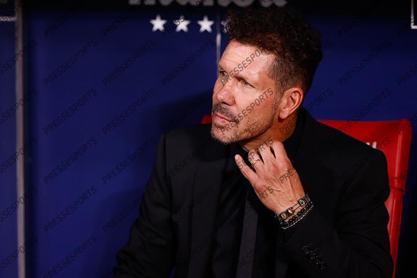 Diego Pablo Simeone, head coach of Atletico de Madrid, looks on during the spanish league, La Liga EA Sports, football match played between Atletico de Madrid and Granada CF at Civitas Metropolitano stadium on August 14, 2023, in Madrid, Spain. ATLETICO DE MADRID-GRENADE CF (3-1) 