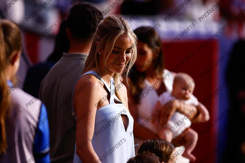 Alice Campello, wife of Alvaro Morata of Atletico de Madrid, is seen during the spanish league, La Liga EA Sports, football match played between Atletico de Madrid and Granada CF at Civitas Metropolitano stadium on August 14, 2023, in Madrid, Spain. ATLETICO DE MADRID-GRENADE CF (3-1) 