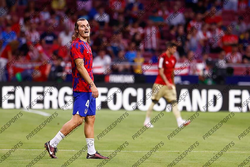 Caglar Soyuncu of Atletico de Madrid warms up during the spanish league, La Liga EA Sports, football match played between Atletico de Madrid and Granada CF at Civitas Metropolitano stadium on August 14, 2023, in Madrid, Spain. ATLETICO DE MADRID-GRENADE CF (3-1) 