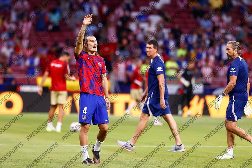 Caglar Soyuncu of Atletico de Madrid warms up during the spanish league, La Liga EA Sports, football match played between Atletico de Madrid and Granada CF at Civitas Metropolitano stadium on August 14, 2023, in Madrid, Spain. ATLETICO DE MADRID-GRENADE CF (3-1) 