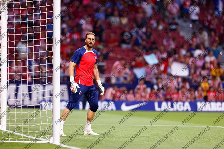 Jan Oblak of Atletico de Madrid warms up during the spanish league, La Liga EA Sports, football match played between Atletico de Madrid and Granada CF at Civitas Metropolitano stadium on August 14, 2023, in Madrid, Spain. ATLETICO DE MADRID-GRENADE CF (3-1) 