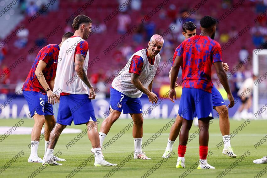 Antoine Griezmann of Atletico de Madrid warms up during the spanish league, La Liga EA Sports, football match played between Atletico de Madrid and Granada CF at Civitas Metropolitano stadium on August 14, 2023, in Madrid, Spain. ATLETICO DE MADRID-GRENADE CF (3-1) 