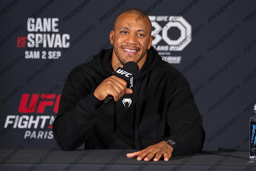 Ciryl Gane (FRA) pre-fight press conference at Pullman Bercy Hotel CONFERENCE DE PRESSE 