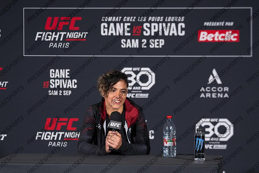 Nora Cornolle (FRA) pre-fight press conference at Pullman Bercy Hotel CONFERENCE DE PRESSE 