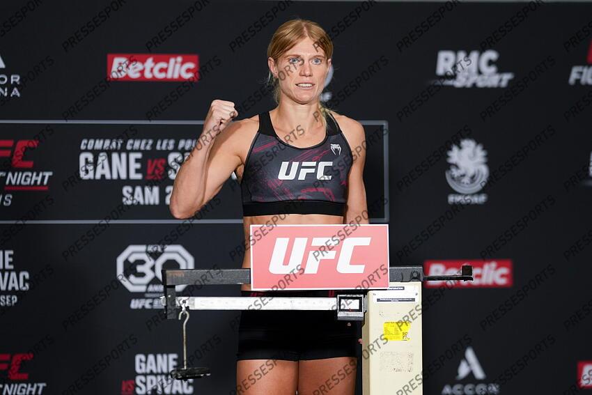 Pesée officielle Rose Namajunas UFC Fight Night Gane vs Spivac pesée officiel 