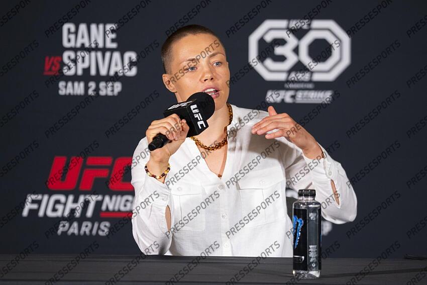 Rose Namajunas (USA) pre-fight press conference at Pullman Bercy Hotel CONFERENCE DE PRESSE 