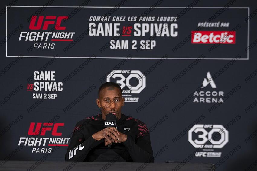 Morgan Charriere (FRA) pre-fight press conference at Pullman Bercy Hotel CONFERENCE DE PRESSE 