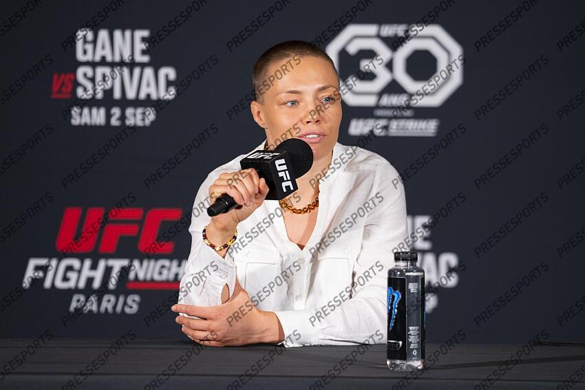 Rose Namajunas (USA) pre-fight press conference at Pullman Bercy Hotel CONFERENCE DE PRESSE 