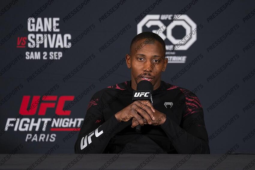 Morgan Charriere (FRA) pre-fight press conference at Pullman Bercy Hotel CONFERENCE DE PRESSE 