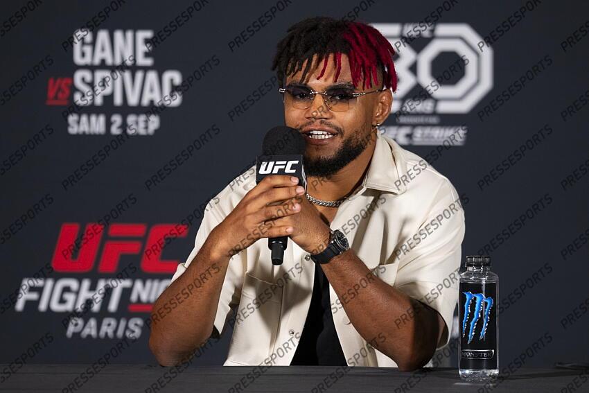 Morgan Charriere (FRA) pre-fight press conference at Pullman Bercy Hotel CONFERENCE DE PRESSE 