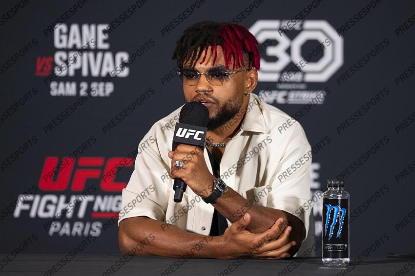 Morgan Charriere (FRA) pre-fight press conference at Pullman Bercy Hotel CONFERENCE DE PRESSE 