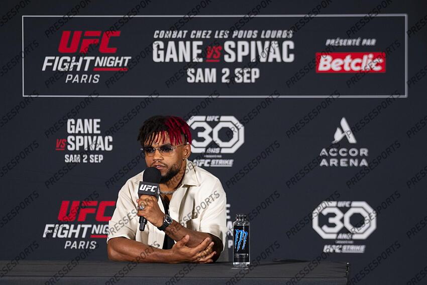 Morgan Charriere (FRA) pre-fight press conference at Pullman Bercy Hotel CONFERENCE DE PRESSE 