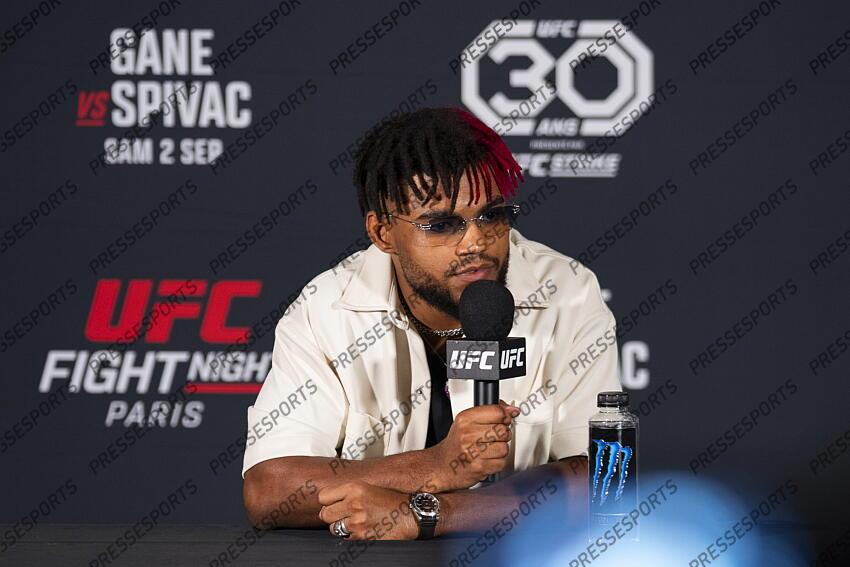 Morgan Charriere (FRA) pre-fight press conference at Pullman Bercy Hotel CONFERENCE DE PRESSE 