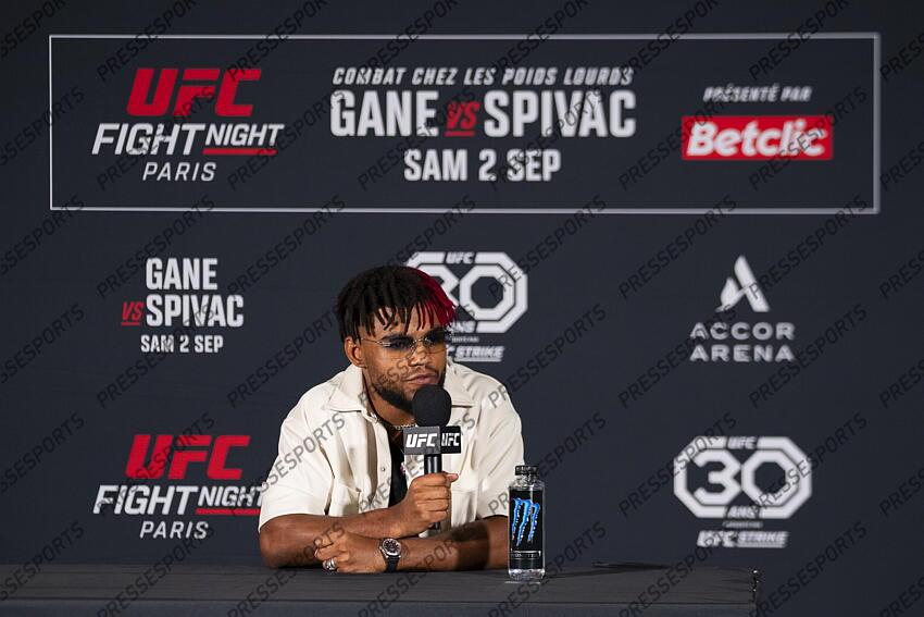 Morgan Charriere (FRA) pre-fight press conference at Pullman Bercy Hotel CONFERENCE DE PRESSE 