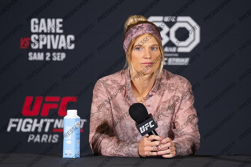 Manon Fiorot (FRA) pre-fight press conference at Pullman Bercy Hotel CONFERENCE DE PRESSE 