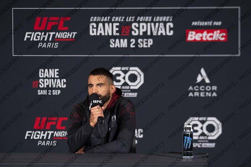 Benoit Saint Denis (FRA) pre-fight press conference at Pullman Bercy Hotel CONFERENCE DE PRESSE 