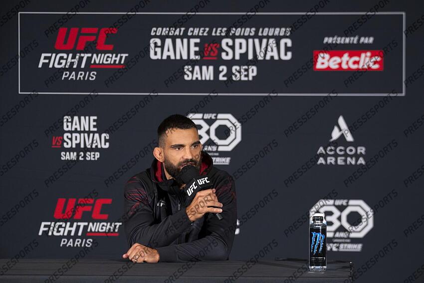 Benoit Saint Denis (FRA) pre-fight press conference at Pullman Bercy Hotel CONFERENCE DE PRESSE 