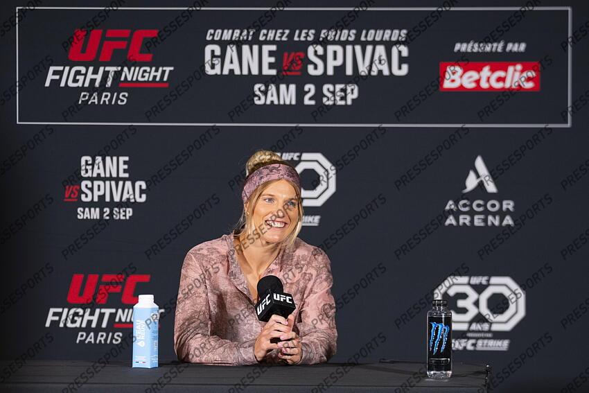 Manon Fiorot (FRA) pre-fight press conference at Pullman Bercy Hotel CONFERENCE DE PRESSE 