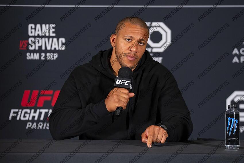 Ciryl Gane (FRA) pre-fight press conference at Pullman Bercy Hotel CONFERENCE DE PRESSE 