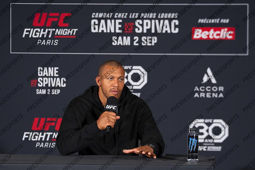 Ciryl Gane (FRA) pre-fight press conference at Pullman Bercy Hotel CONFERENCE DE PRESSE 