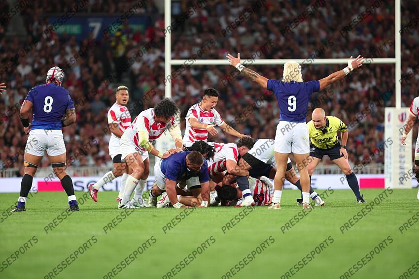 Saito (Naoto) JAPON-SAMOA (28-22) Taumateine (Jonathan) 9 peyper (jaco) arbitre sud africain 