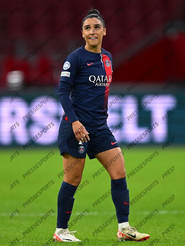 AMSTERDAM - Sakina Karchaoui of Paris Saint-Germain during the UEFA Women's Champions League Group C match between Ajax Amsterdam and Paris Saint Germain at the Johan Cruijff ArenA on November 15, 2023 in Amsterdam, Netherlands. ANP | Hollandse Hoogte | GERRIT VAN COLOGNE (F) AJAX AMSTERDAM-(F) PSG (2-0) 