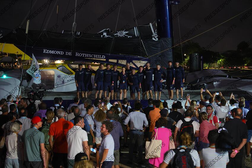 ARRIVEE TRANSAT JACQUES VABRE 2023 skippers : caudrelier (charles) israel (erwan) 