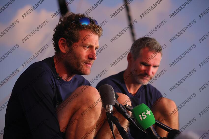 caudrelier (charles) israel (erwan) ARRIVEE TRANSAT JACQUES VABRE 2023 skippers : caudrelier (charles) israel (erwan) 