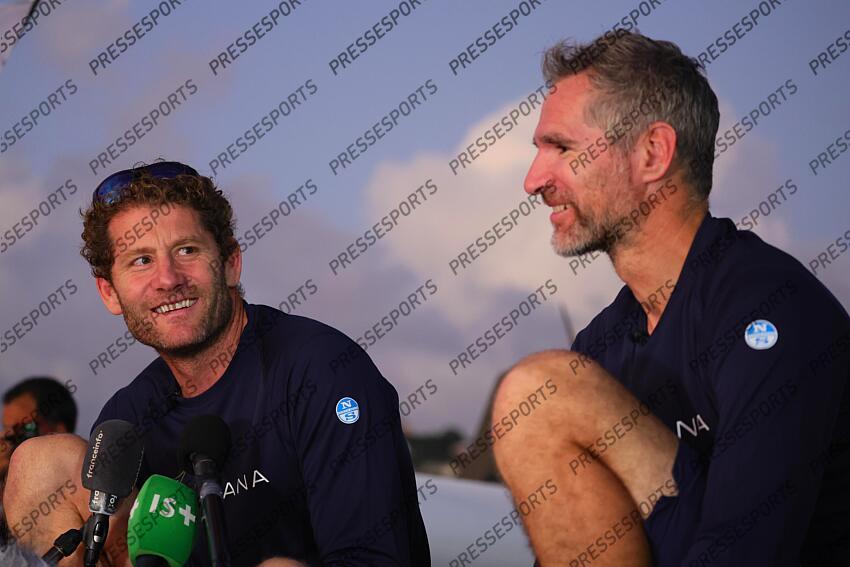 caudrelier (charles) israel (erwan) ARRIVEE TRANSAT JACQUES VABRE 2023 skippers : caudrelier (charles) israel (erwan) 