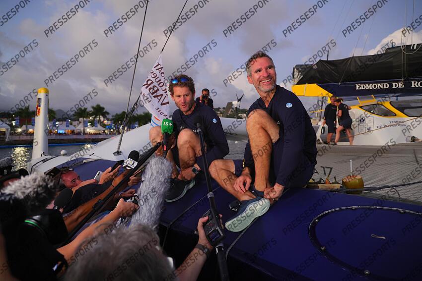 caudrelier (charles) israel (erwan) ARRIVEE TRANSAT JACQUES VABRE 2023 skippers : caudrelier (charles) israel (erwan) 