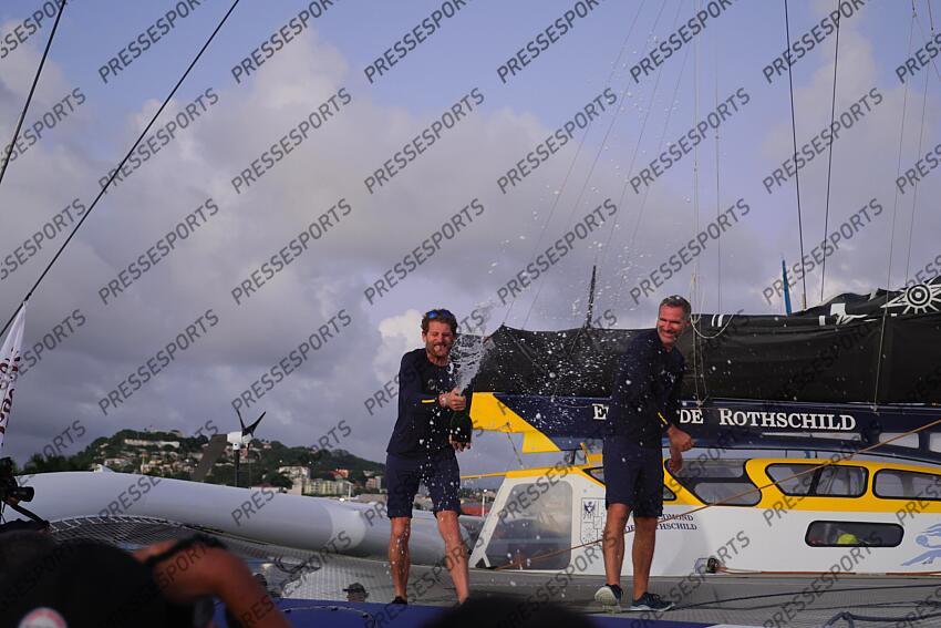 caudrelier (charles) israel (erwan) ARRIVEE TRANSAT JACQUES VABRE 2023 skippers : caudrelier (charles) israel (erwan) 