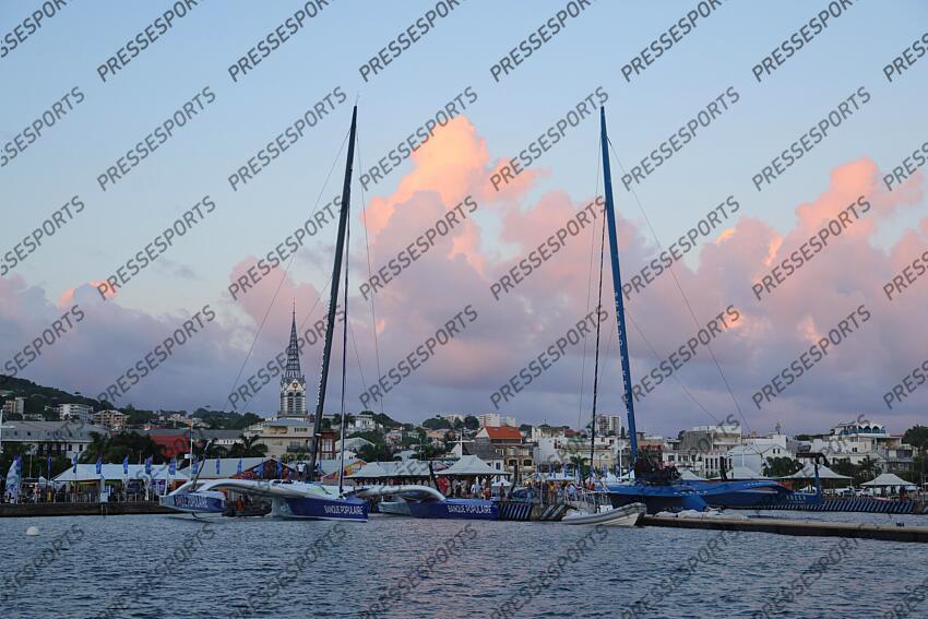 ARRIVEE TRANSAT JACQUES VABRE 2023 skippers : caudrelier (charles) israel (erwan) 