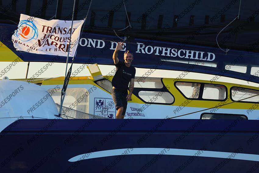 ARRIVEE TRANSAT JACQUES VABRE 2023 skippers : caudrelier (charles) israel (erwan) 