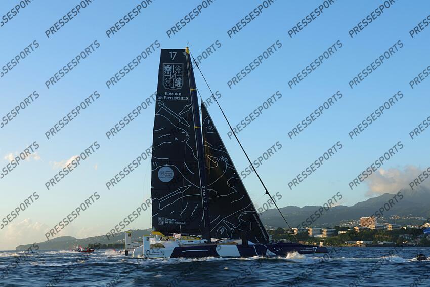 ARRIVEE TRANSAT JACQUES VABRE 2023 skippers : caudrelier (charles) israel (erwan) 