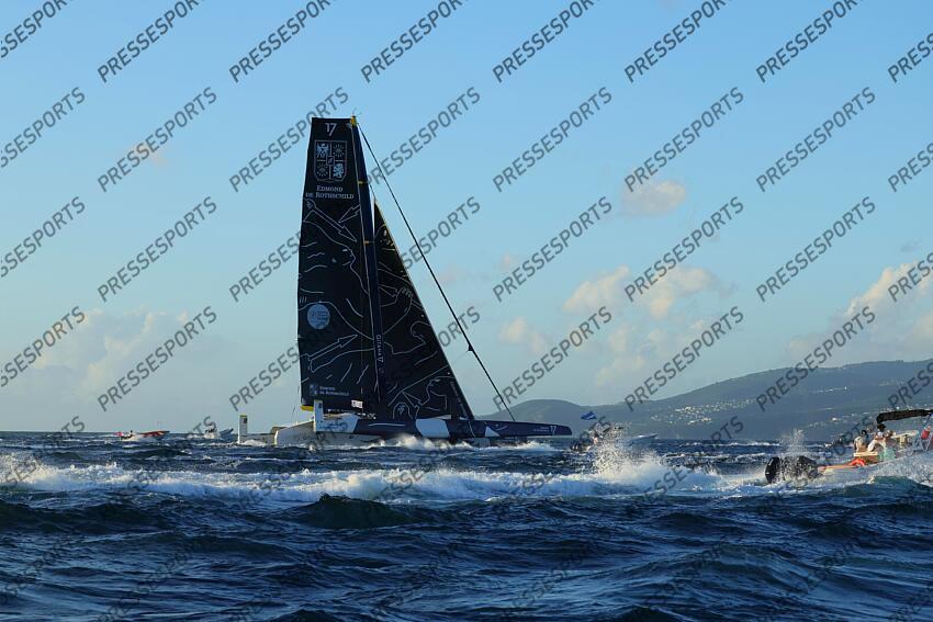 ARRIVEE TRANSAT JACQUES VABRE 2023 skippers : caudrelier (charles) israel (erwan) 