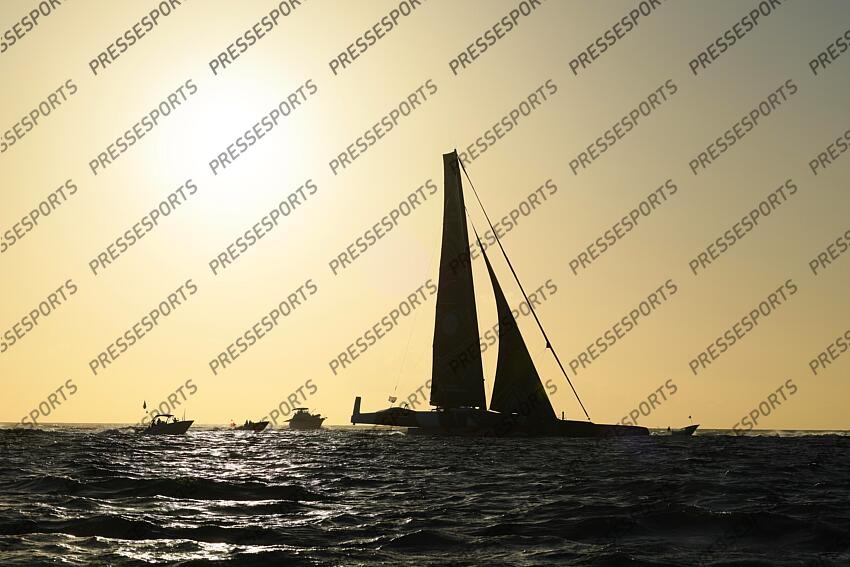 ARRIVEE TRANSAT JACQUES VABRE 2023 skippers : caudrelier (charles) israel (erwan) 