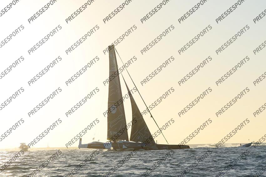 ARRIVEE TRANSAT JACQUES VABRE 2023 skippers : caudrelier (charles) israel (erwan) 