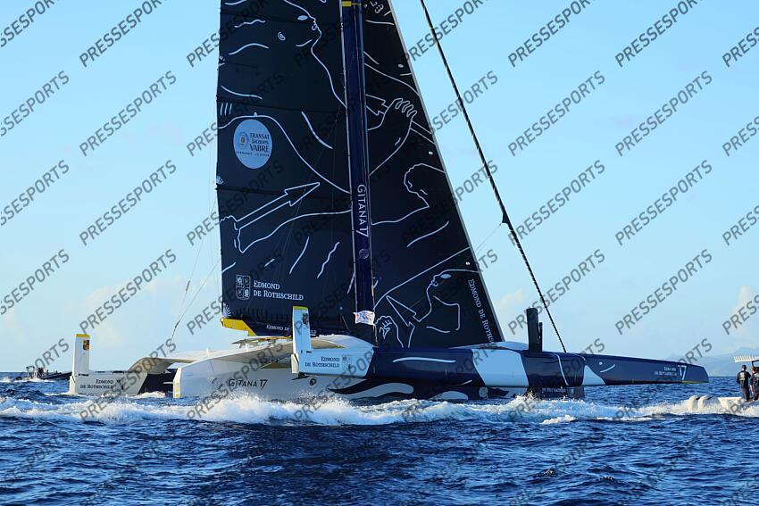 ARRIVEE TRANSAT JACQUES VABRE 2023 skippers : caudrelier (charles) israel (erwan) 