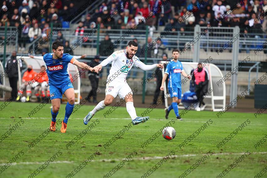 marques da rocha (xavier) cherki (rayan) PONTARLIER-LYON (0-3) action du but de cherki 0-1, 45' 