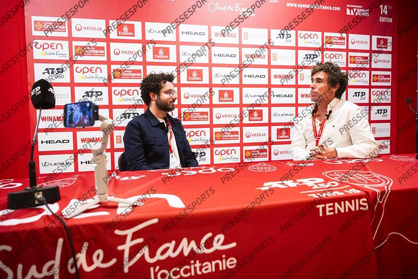Laurent Rochette et Pierre Veil de l Instant Tennis - Open Sud de France 2024 - 02/02/2024 MAGAZINE CREATEURS DE CONTENUS 